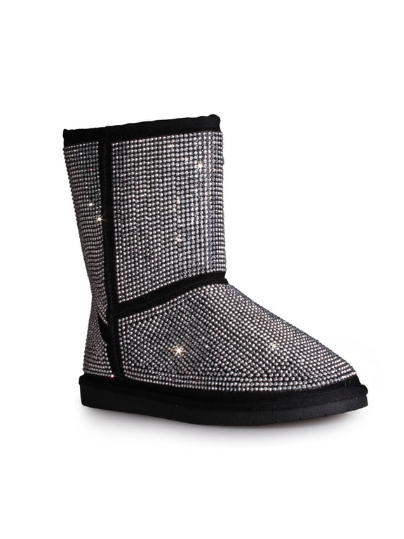Women’s Rhinestone Mid-Calf Winter Snow Boots