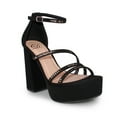 thumbnail image 1 of Women’s Rhinestone Platform Sandals, 1 of 2