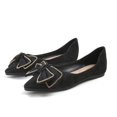 thumbnail image 1 of Women's Rhinestone Pointed Toe Flats, Bow Tie Slip-On Ballet Flats, Comfortable Dress Shoes for Women, Sizes 5-11, 1 of 17