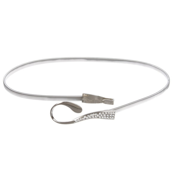 Women's Rhinestone Skinny Elastic Chain Punk Wedding Belt Piece Stretch Waistband