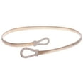 thumbnail image 1 of Women's Rhinestone Skinny Knot Buckle Piece Stretch Waist Chain Belt, 1 of 2