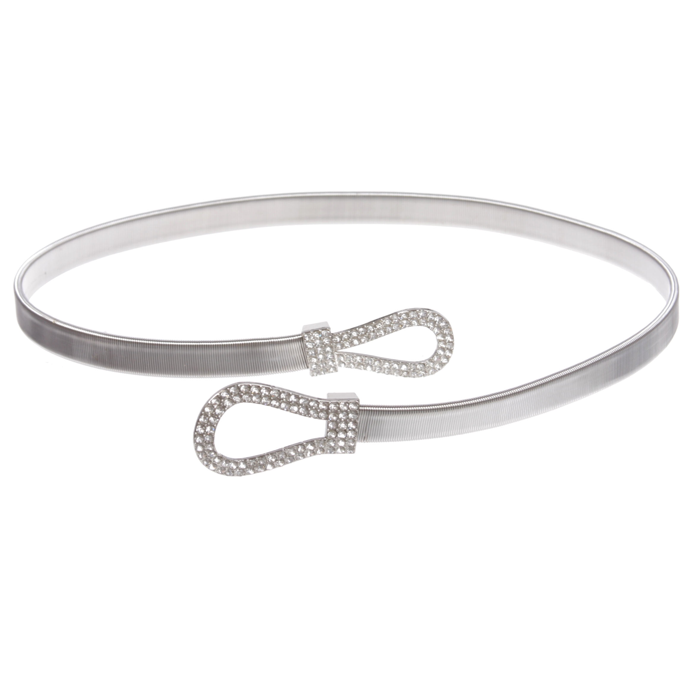 Thin silver belt top