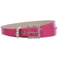 thumbnail image 1 of Women's Rhinestone Skinny Patent Non Leather Dress Belt, 1 of 2