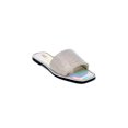 thumbnail image 1 of Women's Rhinestone Slip On Flat Slide Sandals, Sliver 6, 1 of 3