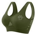 thumbnail image 1 of Women's Rhinestone Sports Bra - Hollow Back Design w/ Wide Strap Support | Anti-Sagging Wireless Bra for Workouts & Mature Figures, 1 of 4