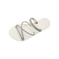 thumbnail image 1 of Women's Rhinestone Strappy Flat Sandals Criss Cross Slip on Slide Sandals Women's Slide Sandals Summer Open Toe Flat Sandal Rhinestone Glitter Casual Fashion Slippers Slip On Sparkly Bling Flats, 1 of 9