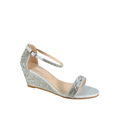 thumbnail image 1 of Women’s Rhinestone Wedge Sandals Open Toe Ankle Strap Dress Shoes Low Heel Sparkly Evening Party Sandals, 1 of 6
