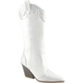 thumbnail image 1 of Women's Rhinestone Western Cowboy Boots Pointed Toe Chunky Block Heel Mid Calf Fashion Ankle Boot Booties, 1 of 6