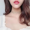 thumbnail image 1 of Women's Rhinestones Choker Shinny Sequin Wedding Muslin Necklace Neckband, 1 of 5