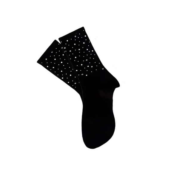 Women's Rhinestones Decorated Socks Full Coverage Design Comfortable Cotton Nonslip for Standing Walking