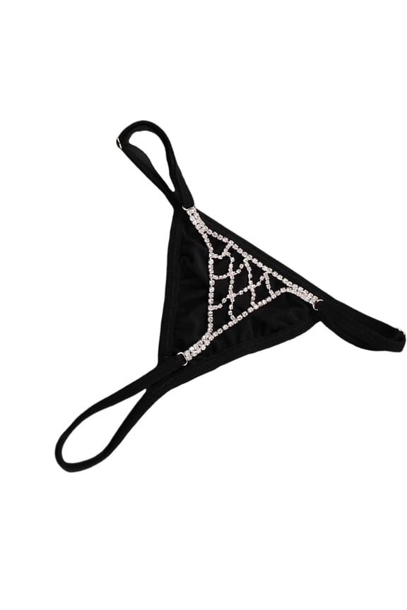 Women's Rhinstones Underwear Body Chain Low Rise Gee String Thongs Panties Sparkles Panties Body Jewelry Clubwear Gifts