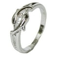 thumbnail image 1 of Women's Rhodium Plated Dress Ring Interlocking Dolphins 052, 1 of 1