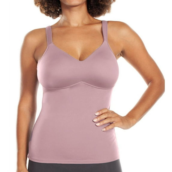 Women's Rhonda Shear 0012 Flirt Wireless Contour Cup Camisole (Mauve S)