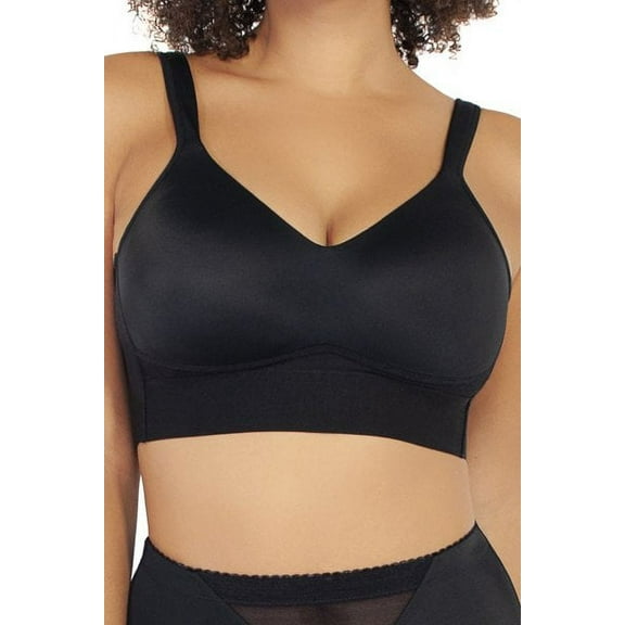 Women's Rhonda Shear 0021 Molded Cup Bra with Mesh Back Detail (Black 3X)