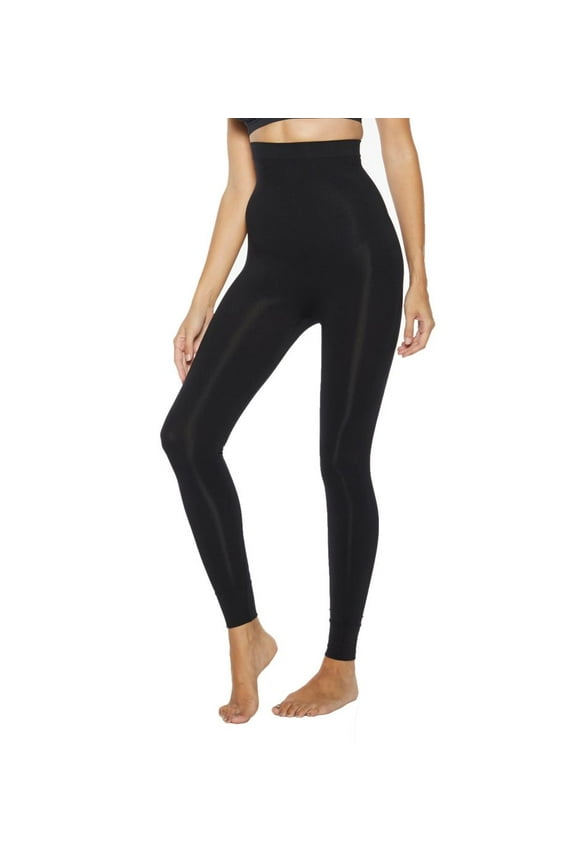 Women's Rhonda Shear 1386 Ahh Smooth Tootsie Shaping Legging (Black S)