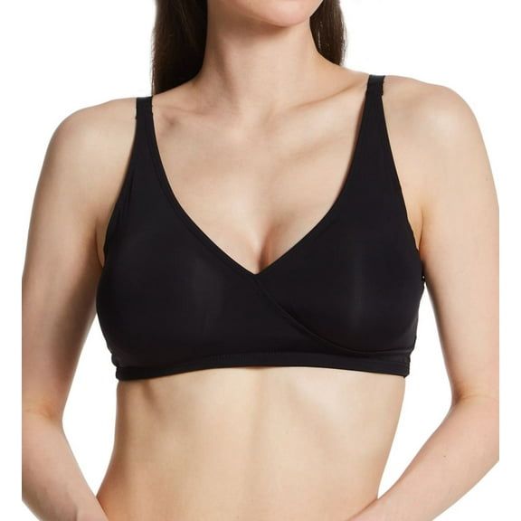 Women's Rhonda Shear 1795 Butterknit Wireless Bra (Black 2X)
