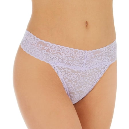 Women's Rhonda Shear 2912 Lace Thong (Lilac M/L)