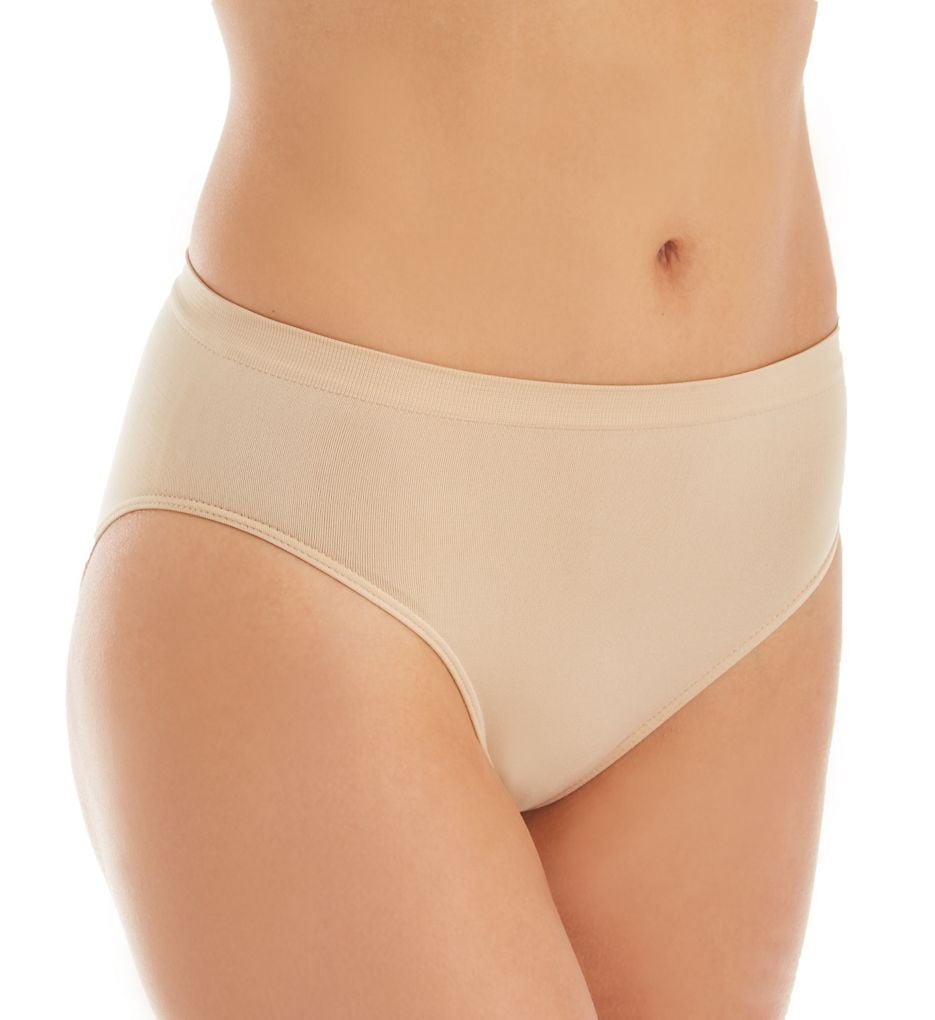 Women's Rhonda Shear 4031 Ahh Seamless High-Cut Brief Panty (Almond 1X)