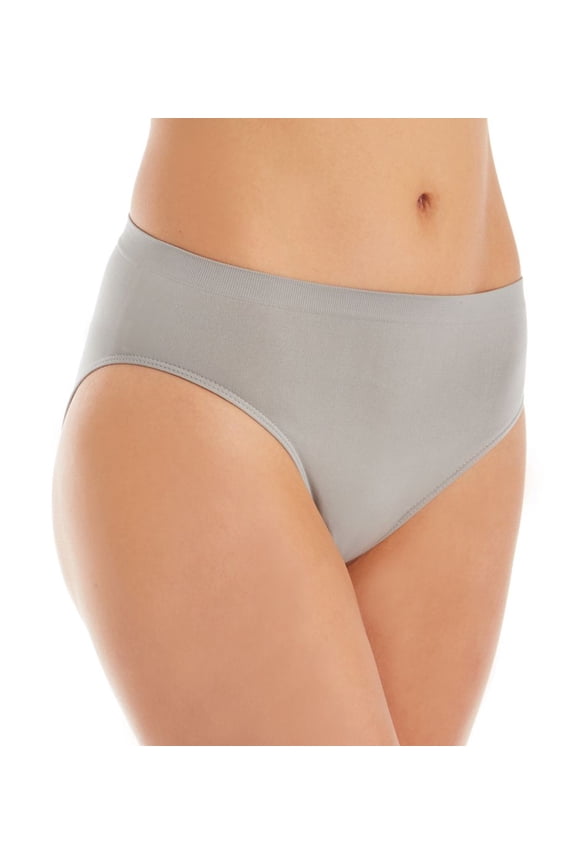 Women's Rhonda Shear 4031 Ahh Seamless High-Cut Brief Panty (Flint Grey 1X)