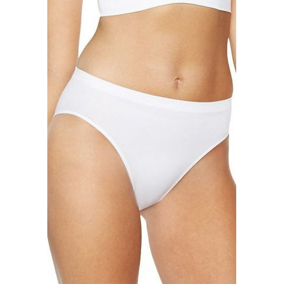 Women's Rhonda Shear 4031 Ahh Seamless High-Cut Brief Panty (White S)