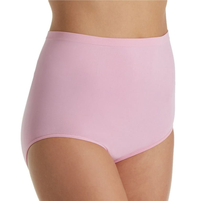 Women's Rhonda Shear 4230 Ahh High Waisted Seamless Brief Panty (Pink 1X)