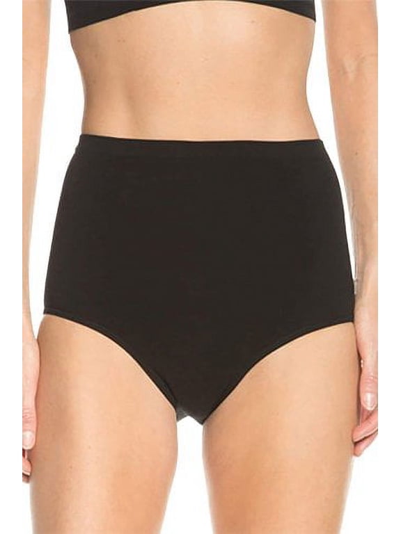 Women's Rhonda Shear 4230 Ahh High Waisted Seamless Brief Panty (White 1X)