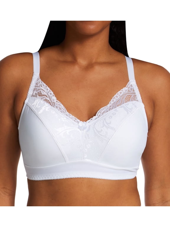 Women's Rhonda Shear 671 Lace Back Pin-Up Bra (White XL)