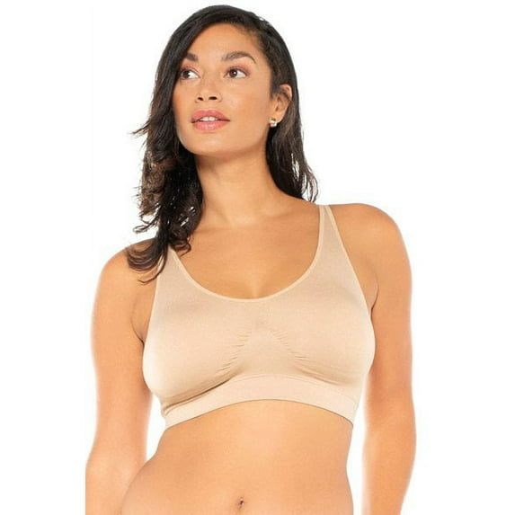 Women's Rhonda Shear 9199 Adjustable Strap Ahh Bra (Beige L)