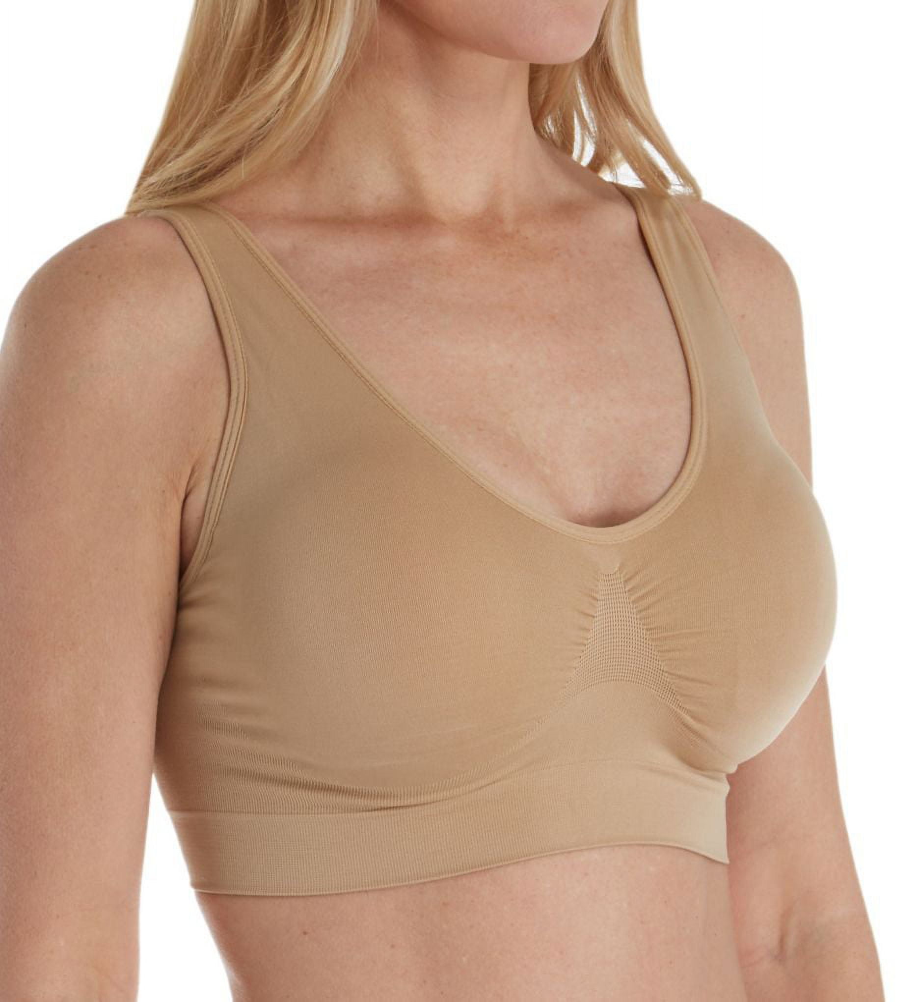 Women's Rhonda Shear 92071 Ahh Seamless Leisure Bra with Removable Pads  (Nude 4X)