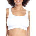 thumbnail image 1 of Women's Rhonda Shear 9208 Square Neck Seamless Bra with Removable Pads (White S), 1 of 11