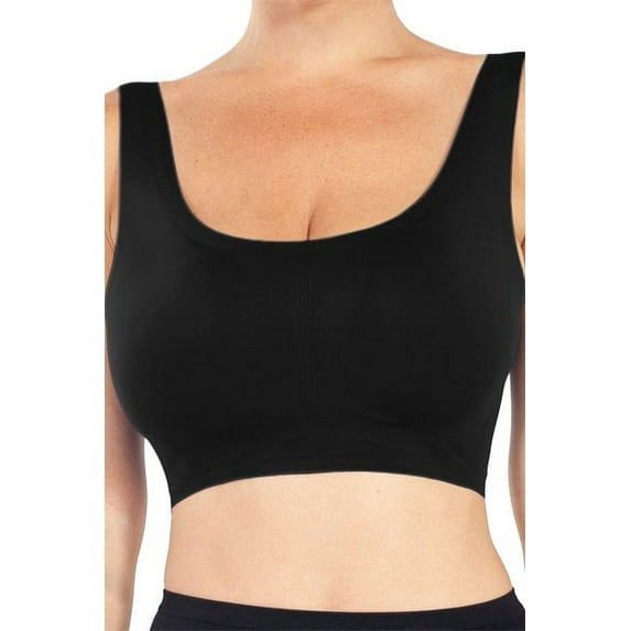 Women's Rhonda Shear 9594 Invisible Body Leisure Bra (Black XL)