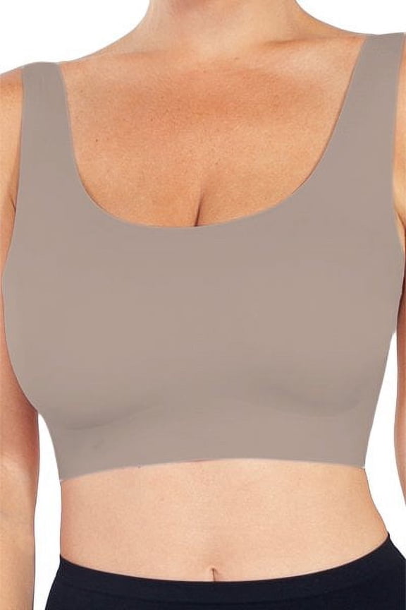 Women's Rhonda Shear 9594 Invisible Body Leisure Bra (Grey S)