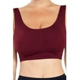 thumbnail image 1 of Women's Rhonda Shear 9594 Invisible Body Leisure Bra (Wine 2X), 1 of 9