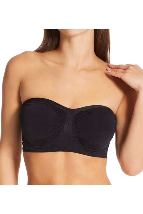Women's Rhonda Shear 9682AM Sweetheart Bandeau Underwire Bra (Black S)