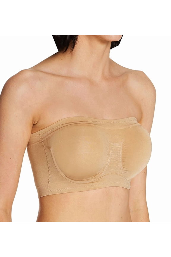 Women's Rhonda Shear 9683 Bandeau Bra with Removable Pads (Nude L)