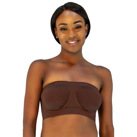 Women's Rhonda Shear 9685 Ahh Angel Underwire Bandeau Bra (Espresso XS)