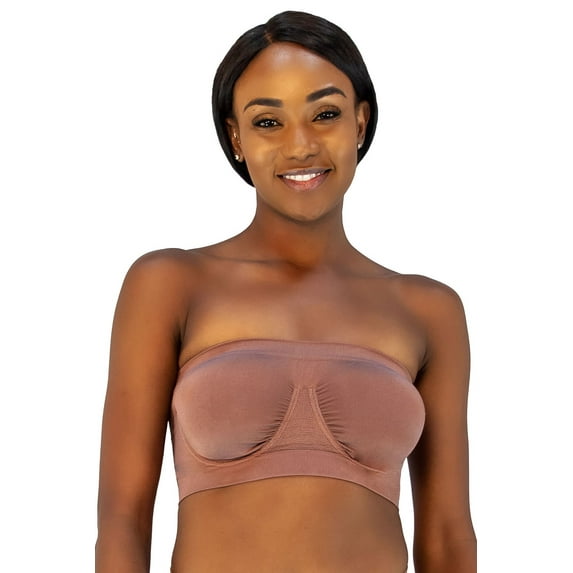 Women's Rhonda Shear 9685 Ahh Angel Underwire Bandeau Bra (Nutmeg 2X)