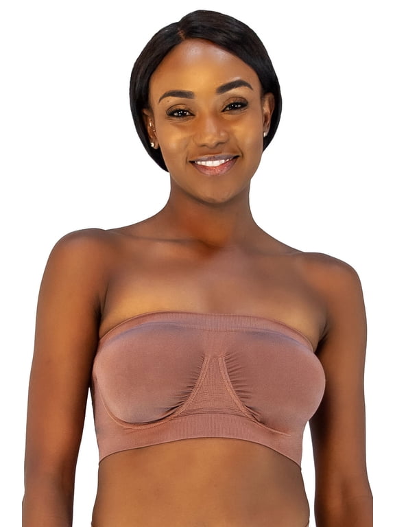 Women's Rhonda Shear 9685 Ahh Angel Underwire Bandeau Bra (Nutmeg L)