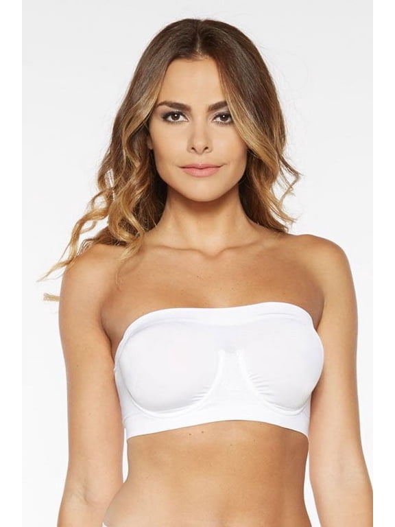 Women's Rhonda Shear 9685 Ahh Angel Underwire Bandeau Bra (White XS)