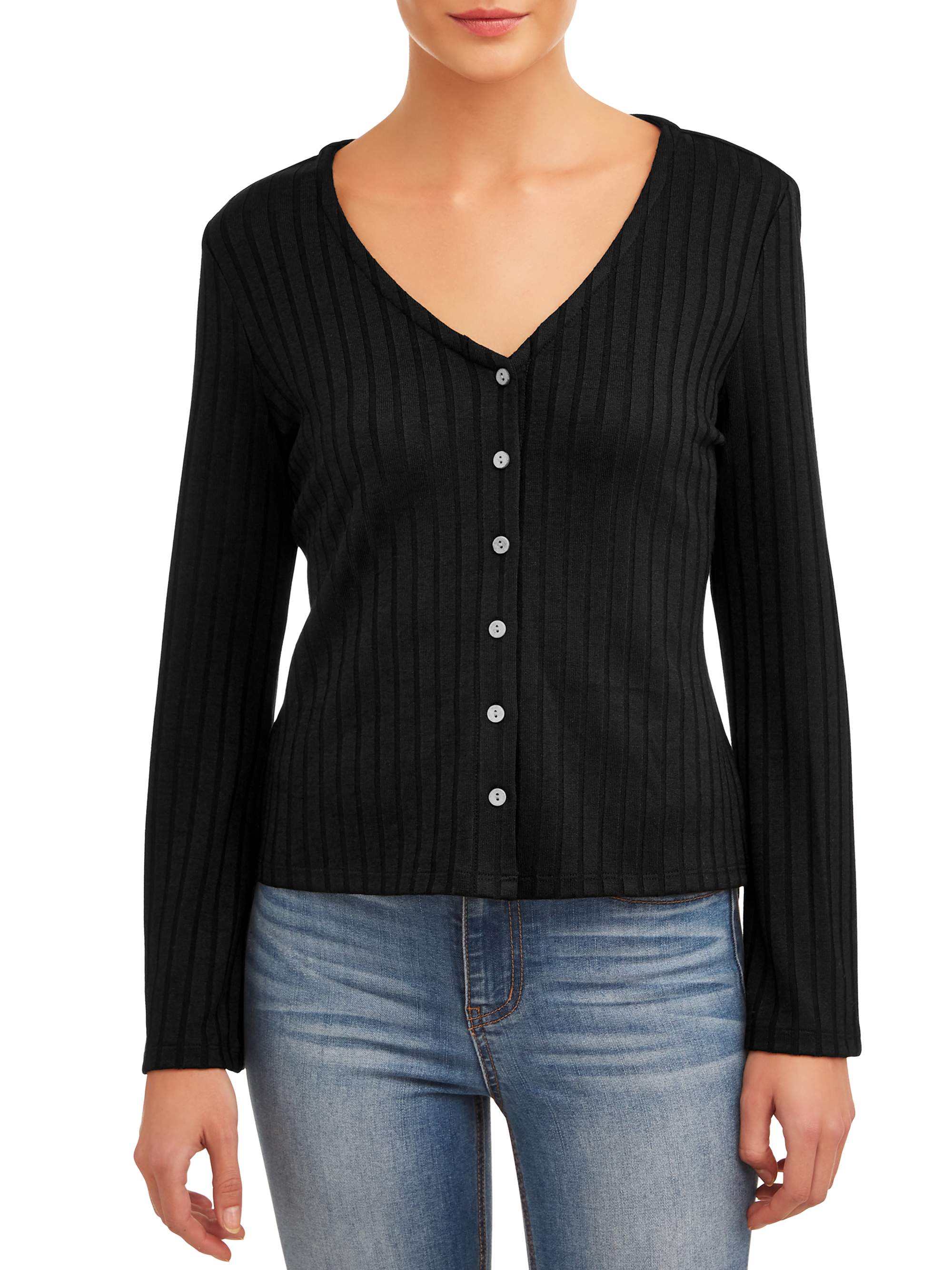 Women's Rib Button Front TShirt