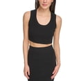 thumbnail image 1 of Women's Rib-Knit Cropped Tank Black S, 1 of 1