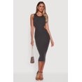 thumbnail image 1 of Women's Rib Knit Cut Out Back Midi Tank Dress, 1 of 3