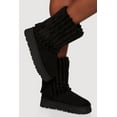 thumbnail image 1 of Women's Ribbed Faux Fur Round Toe Platform Booties, 1 of 3