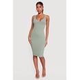 thumbnail image 1 of Women's Rib Knit Notch Neck Tank Midi Dress, 1 of 3