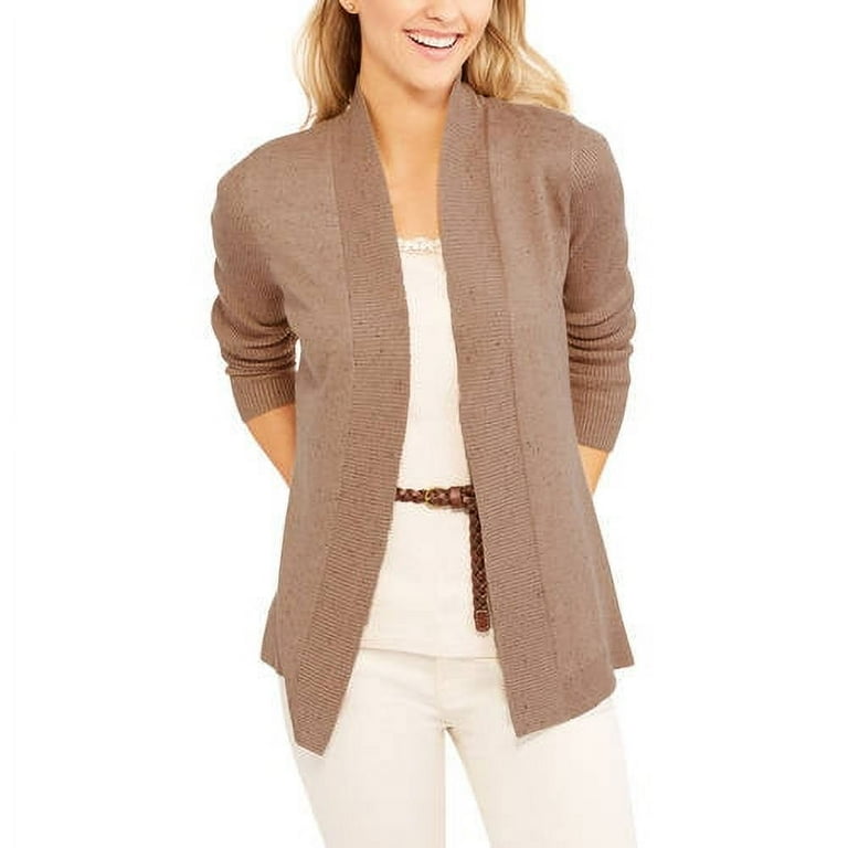 Women's Rib Trim Cardigan - Walmart.com