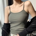 thumbnail image 1 of Women's Ribbed Cami Tanks, Spaghetti Strap Slim Fit Tank Tops Lightweight Sleeveless Casual Daily Blouses, 1 of 8