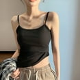 thumbnail image 1 of Women's Ribbed Cami Tanks, Spaghetti Strap Slim Fit Tank Tops Lightweight Sleeveless Casual Daily Blouses, 1 of 8
