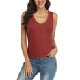 thumbnail image 1 of Women's Ribbed Camisole Workout Tank Top Wide Strap Casual Active Top, 1 of 6