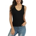 thumbnail image 1 of Women's Ribbed Camisole Workout Tank Top Wide Strap Casual Active Top, 1 of 6