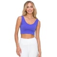 thumbnail image 1 of Women’s Ribbed Cropped Tank Top - Deep Scoop -Very Periwinkle, ML, 1 of 5